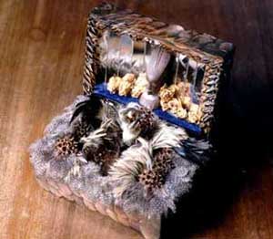 Open Feather Box