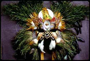 Gold striped mask