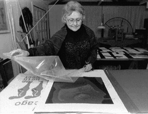 Eloise at her art bench